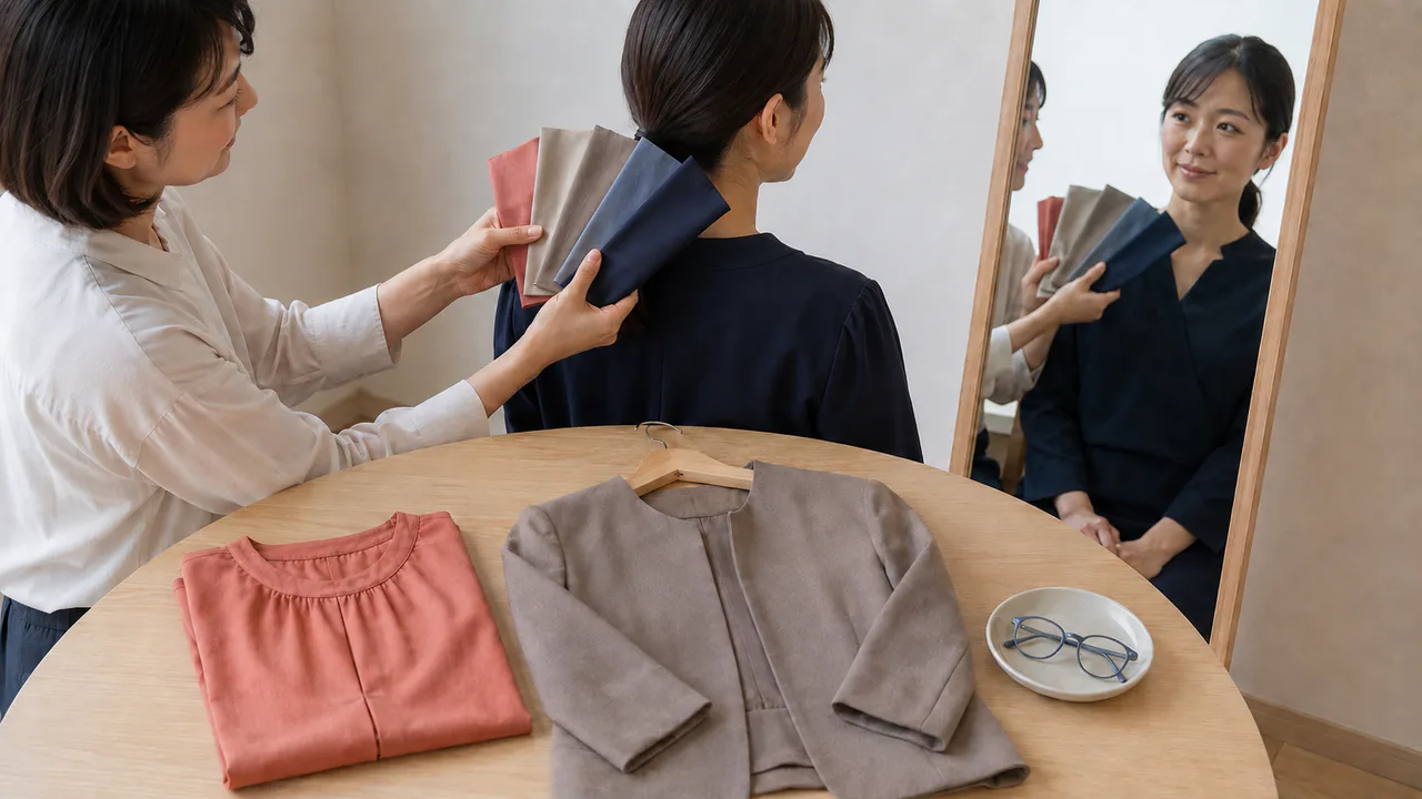 服・色・顔まわりを相談するイメージ