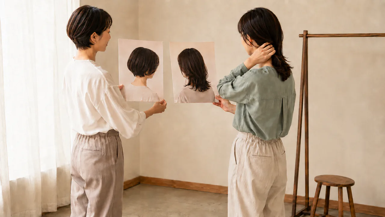 服・色・顔まわりを相談するイメージ