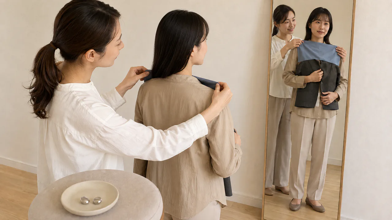 服・色・顔まわりを相談するイメージ