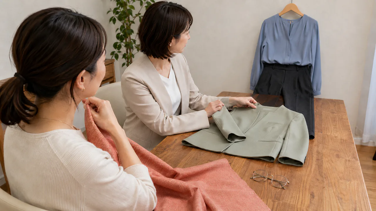 服・色・顔まわりを相談するイメージ